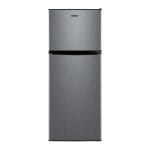 Galanz 4.6 cu ft Stainless Steel Mini Fridge with Freezer—compact