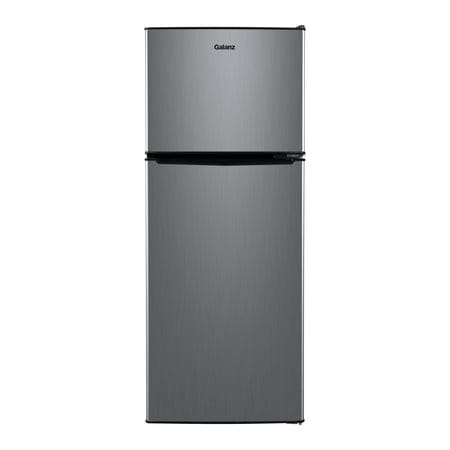 Galanz 4.6 cu ft Stainless Steel Mini Fridge with Freezer—compact