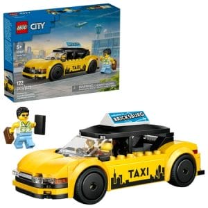 LEGO City Yellow Taxi Car Building Toy for Kids - Pretend Play Set for
