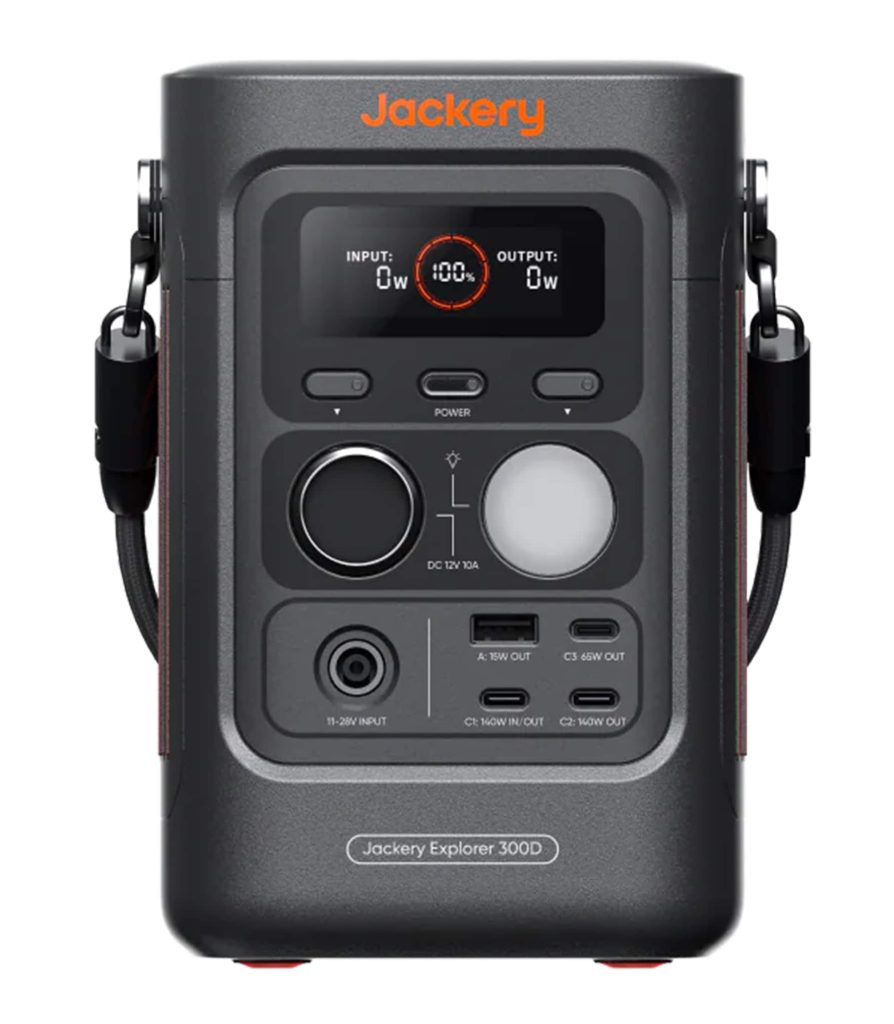 Jackery - Explorer 300D (288Wh) Compact Portable Power Station for Everyday Devices and Outdoor Adventures (288 Wh Capacity) - Black