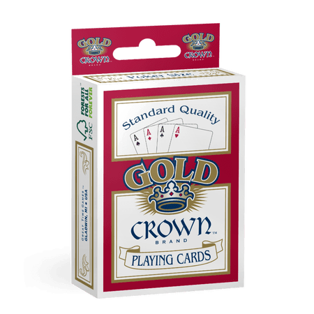 Gold Crown Quality Paper Standard Poker Playing Cards by Great Time