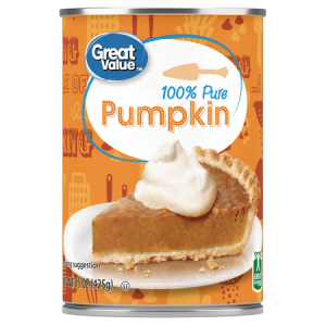 Great Value 100% Pure Pumpkin