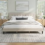 Mainstays Hillside King Platform Bed with Square Tufted Adjustable