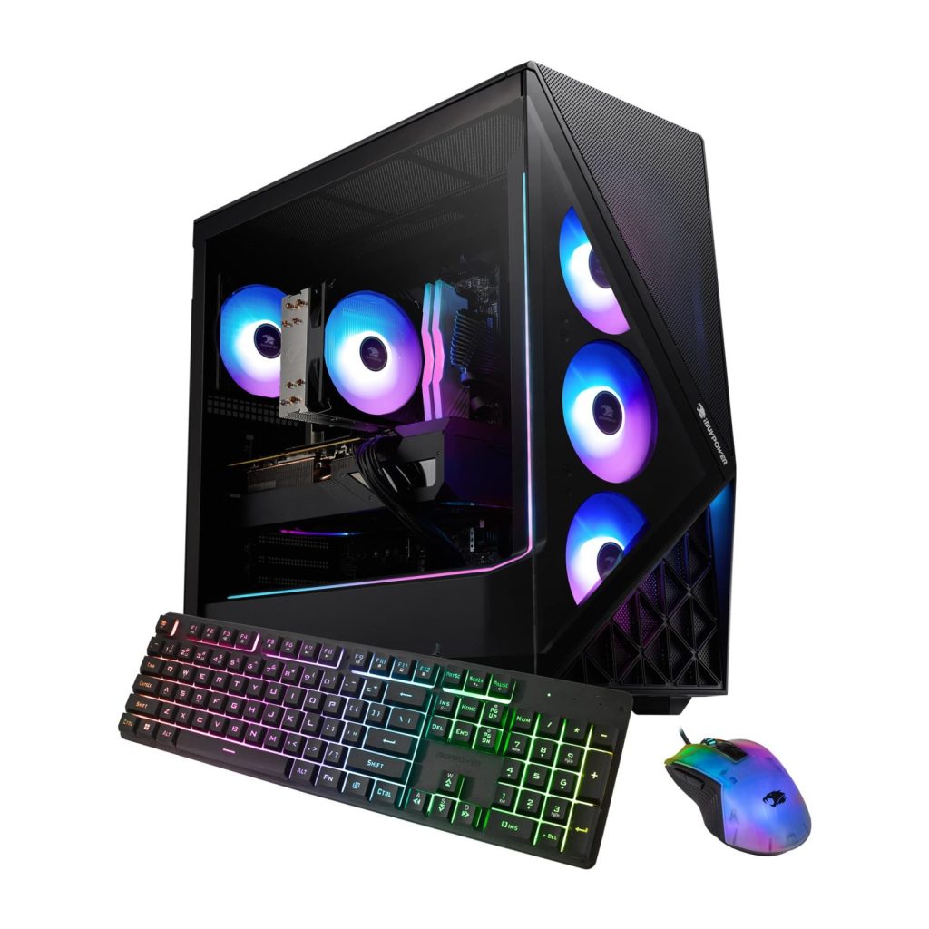 Geek Squad Certified Refurbished iBUYPOWER - Slate Gaming Desktop PC - Intel Core i7 14700F, RTX5060 8GB, 32GB 1TB - Black